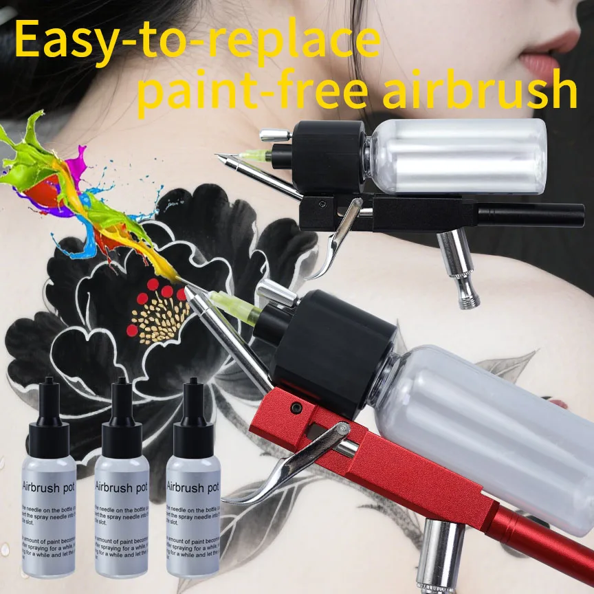 YD-MX116A No-Clean Airbrush Kit for Model Painting Furniture Restoration Makeup Nail Art Painting Tattoo Color on the Cake