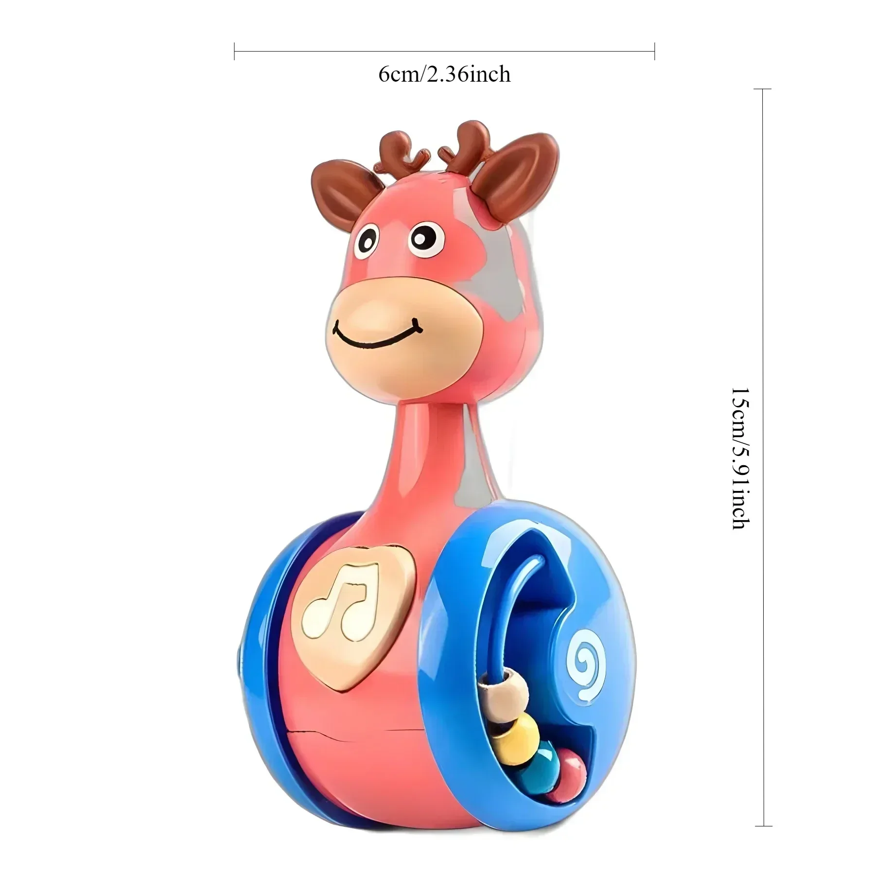 Roly XR-Jouets gobelet pour bébé, gobelet WobJeff, jouets pour bébé garçon et fille, parfaits pour apprendre à grimper et à l'éducation précoce, 6 à 12 mois