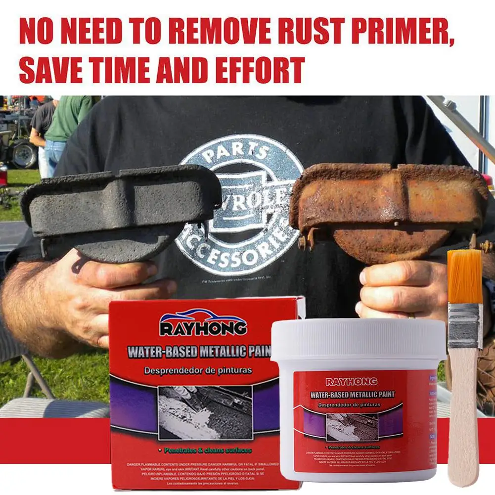 100g Multi-purpose Car Anti-rust Primer Chassis Rust Paste Gel With Converter Rust Rust Metal Remover Brush Iron R1y2