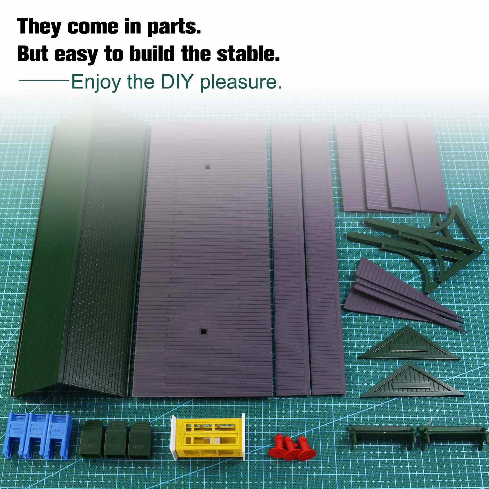 Evemodel ZTO01 O échelle 1:50 plate-forme de station de trains modèle avec kit de bancs pour modèle de chemin de fer (peint ou non peint