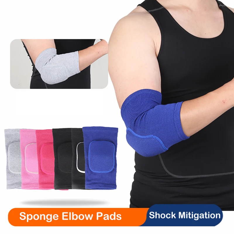 Elastic Elbow Pads Thickened Sponge Elbow Knee Protectors Guard Basketball Volleyball Sport Arm Sleeve Pad Adults Children