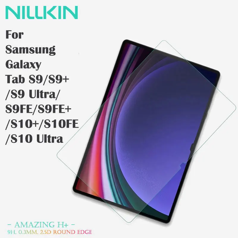 

Ультратонкая защитная пленка для экрана 0,2 мм для серии Samsung Tab S9/S10, стеклянная пленка NILLKIN с защитой от царапин, без пузырьков, полный комплект с инструментами