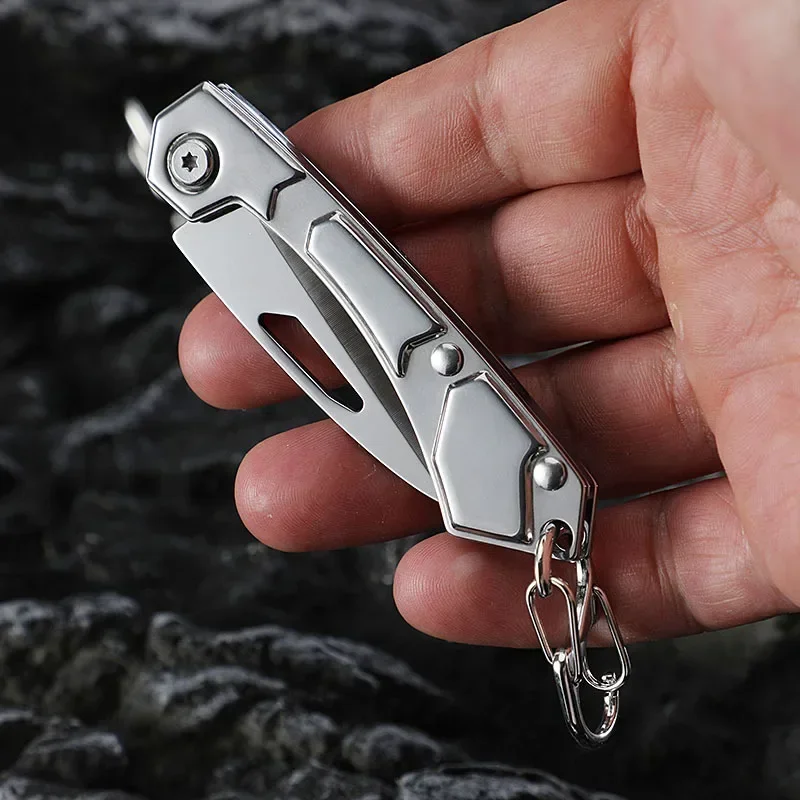 New Camping Folding Knife Fruit Knife Outdoor Knife Sharp Blade Utility Knife Portable Hunting Knife Multi-function Pocket Knife