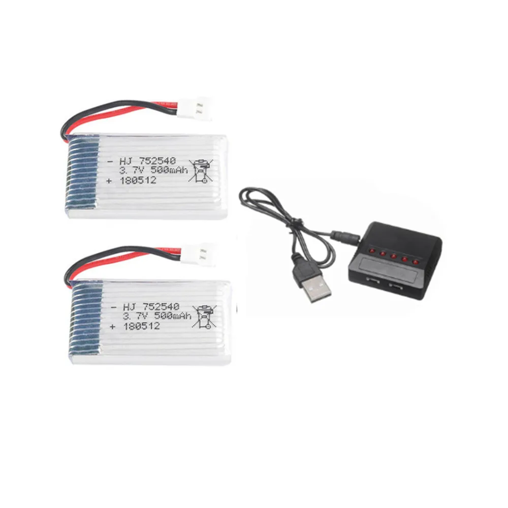 Batería Drone Pack De 5 Baterías Li-Po 3.7V 500mAh Y Cargador 5 En 1 Para Drone SYMA X5HW/X5HC Batería Drone Pack De 5 Baterías Li-Po 3.7V 500mAh Y Cargador 5 En 1 Para Drone SYMA X5HW/X5HC