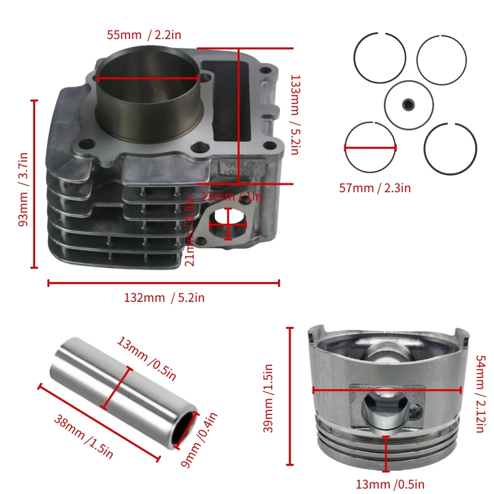 55mm Cylinder Block For TTR110 110cc Engine ATV Dirt Bike Motorcycle Replacement Parts