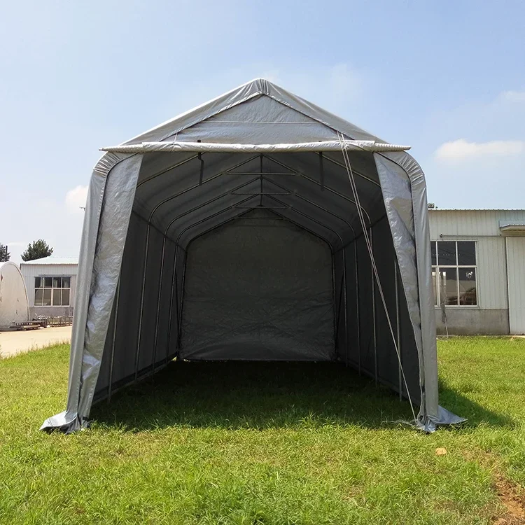 

14'Wx33'L high quality pyramid outdoor portable car RV PVC boat shelter canopy tent storage shed