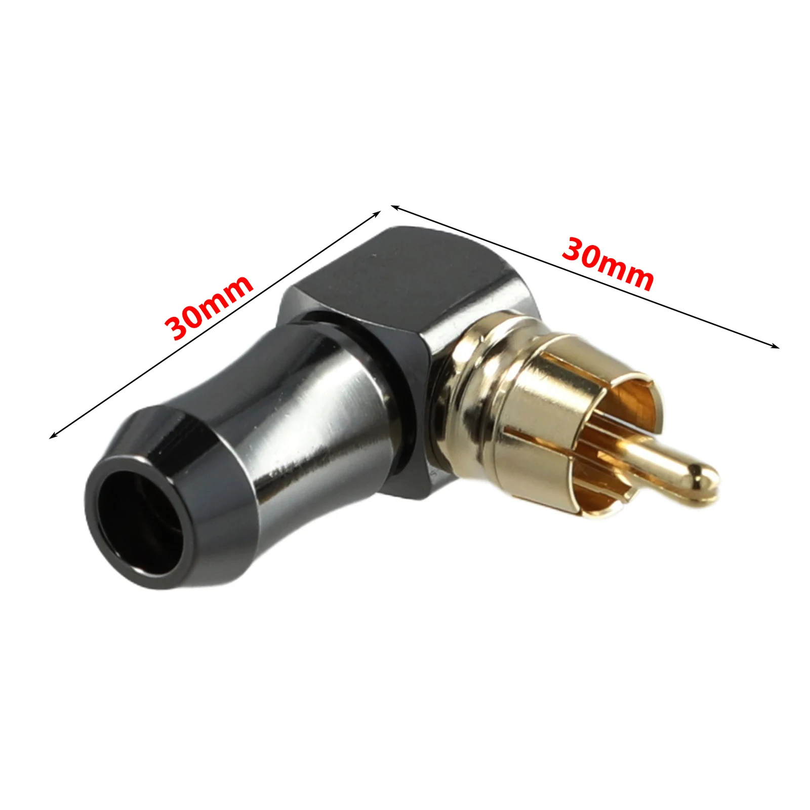 For RCA Right Angle Male Plug Audio Video Connector Soldering Adapter 90 Degree Elbow Audio Adapter For Home Audio Speakers