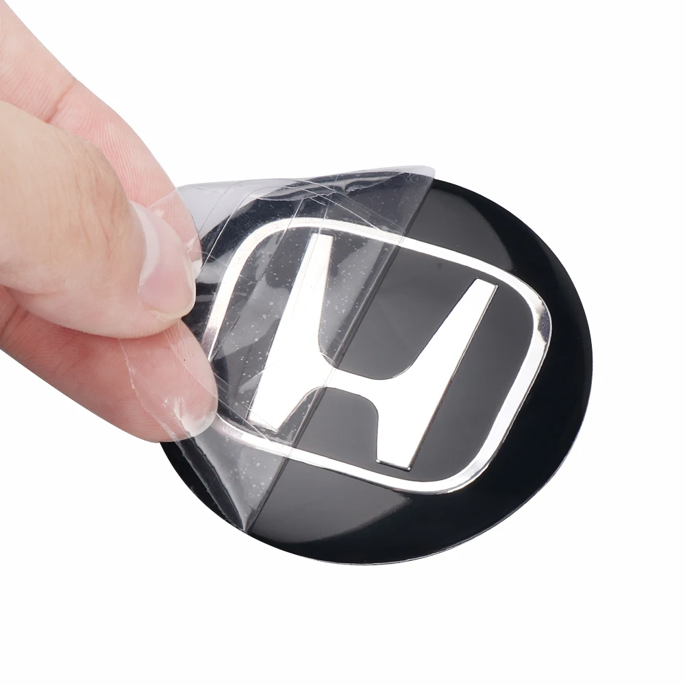 4 قطعة 56 مللي متر الألومنيوم سيارة عجلة مركز محور غطاء تغليف Huncap شعار شعار ديكور ملصق مائي اكسسوارات لهوندا موغن سيفيك سيتي إلهام