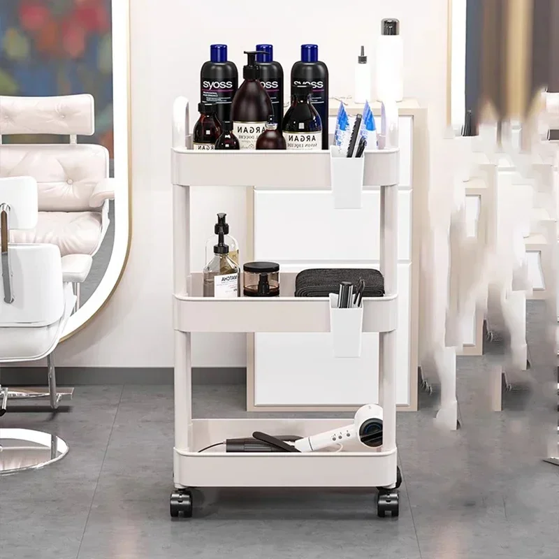 

Welding Trolley Aluminum Cart Professional Beauty Salon Furniture Transparent Rolling Elegant Rollwagen Hairdresser Lash A