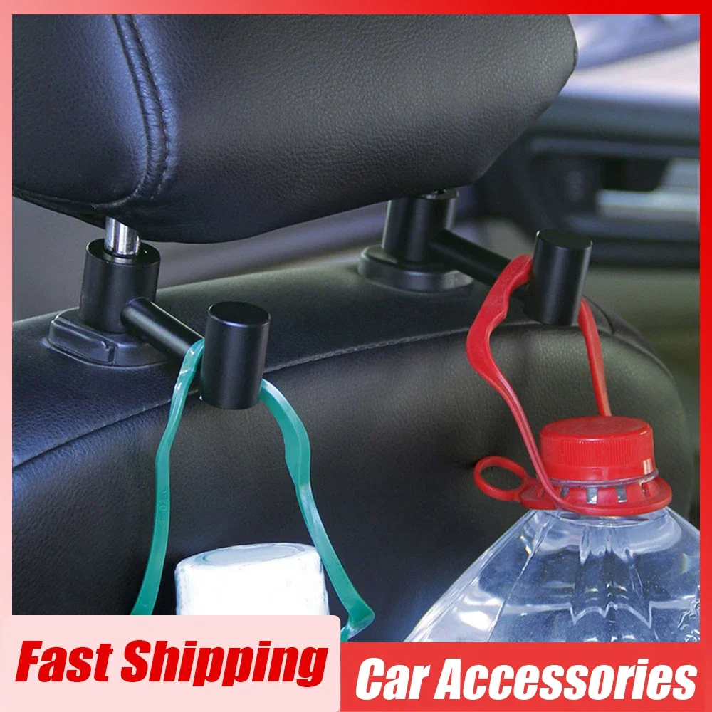 Universal Car Storage Organizer Hidden Hook Car Seat Back Hanger Hook Aluminum Alloy Auto Headrest Hook Car Interior Accessories