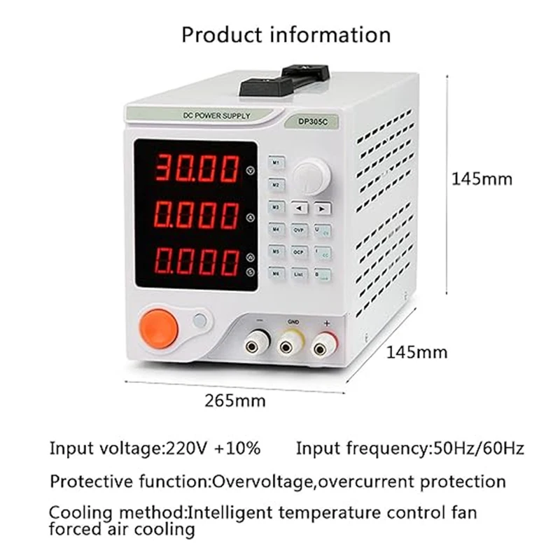 TTLTES 30 فولت 5A 4 أرقام خطية قابلة للبرمجة 300 وات تحويل تيار مستمر مصدر طاقة قابل للتعديل 4 أرقام رقمية #5