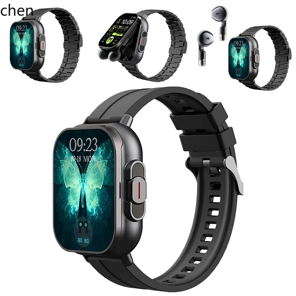 YFY Smart Watch Wireless Headphones Screen Bluetooth Music Heart Rate Sports Assistant