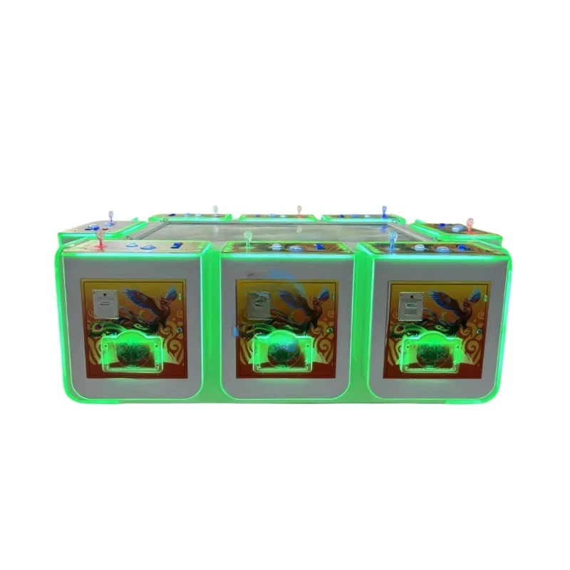 2025 Luxury 65-Inch Fish Table Cabinet 8-Person Coin-Operated Fish  Entertainment Game Table