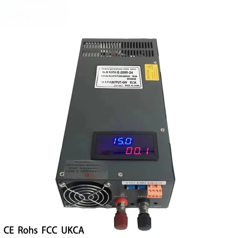 12V 72v 24V 36V 48V 60V 80v 110V 150v 2000W CCTV industrial smps transformer display adjustable AC to DC switching power supply