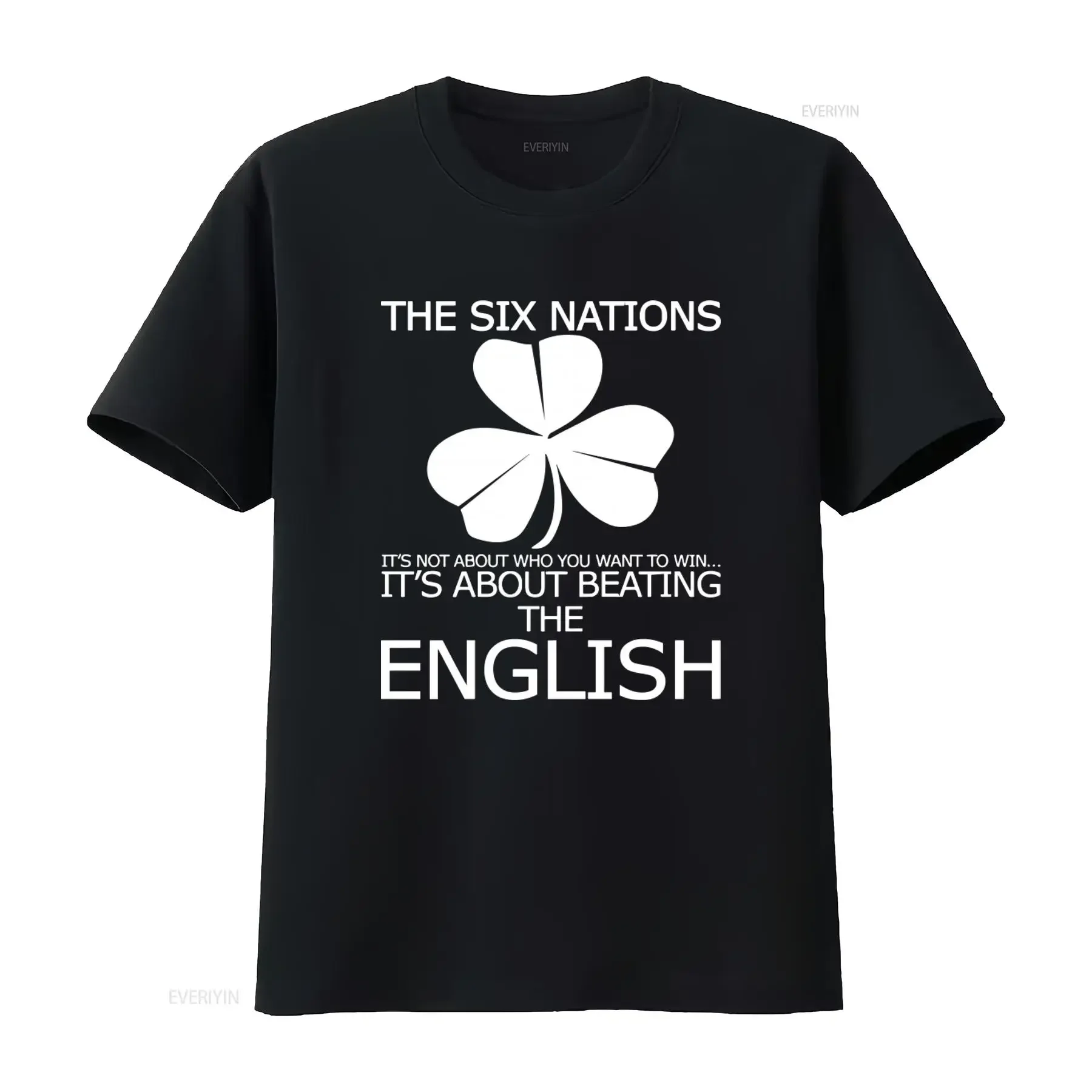 Mens Ireland Six Nations Rugby T Shirt Rugger The It's Not About Who You Want To Win Beating English vintage Washed Stretched