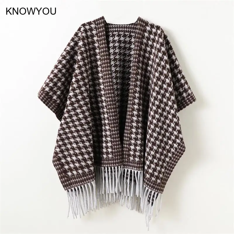 

Ethnic Style Women's Imitation Cashmere Scarf Thick and Warm Pashmina Fashionable Versatile Bufanda Elegant Scarf Muffler