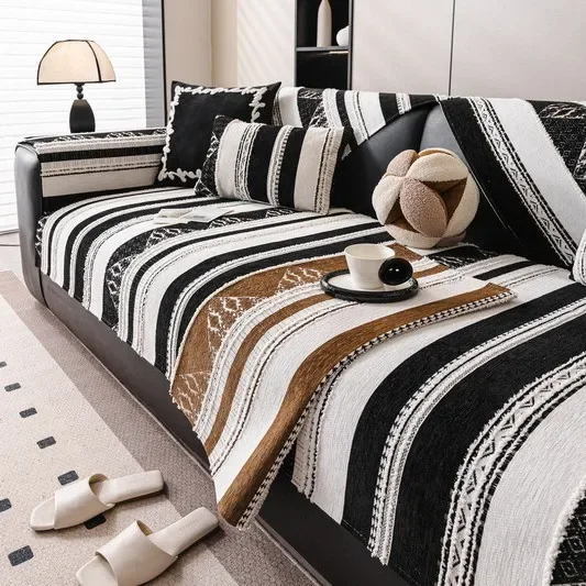 Cream Style Sofa Cushion Four Seasons Universal 2025 New High-grade One-piece Non-slip Fall/Winter Sofa Cushion Cover Cloth