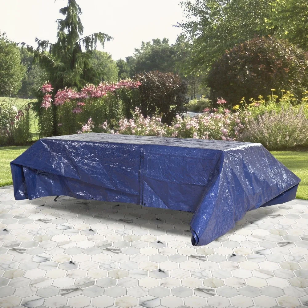 Medium Duty Tarpaulin 6 Feet by 8 Feet Waterproof PE Material Cover for Outdoor Camping Truck Caravan Boat view 3
