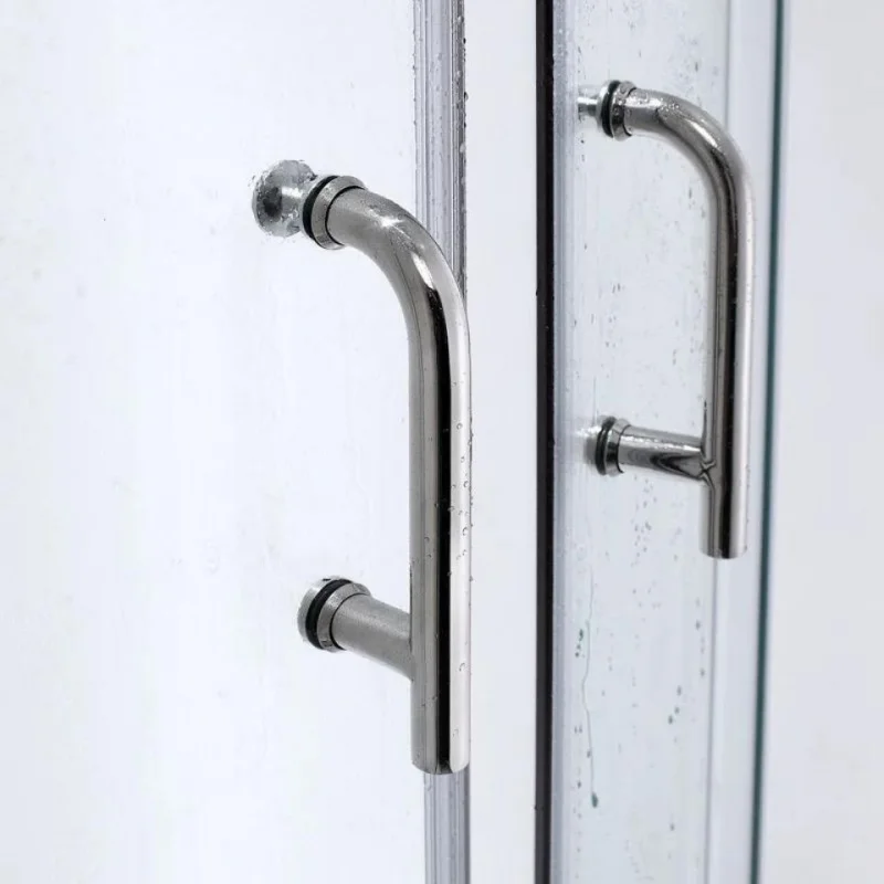 【Glass Door Handle】Stainless Steel Shower Room Handle Bathroom Sliding Door Handle Glass Sliding Door Handle Handrail Thickened