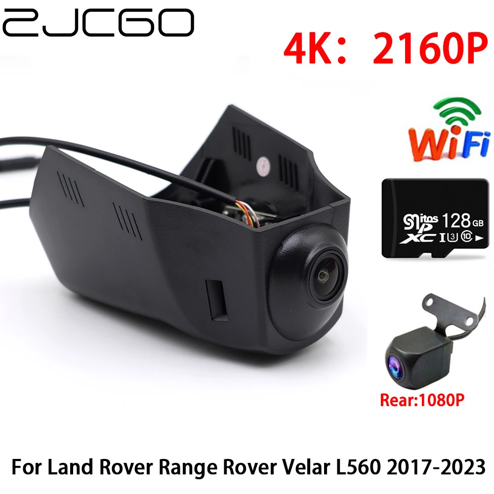 

ZJCGO 2K 4K Car DVR Dash Cam Wifi Front Rear Camera 2 Lens 24h Parking Monitor for Land Rover Range Rover Velar L560 2017-2023