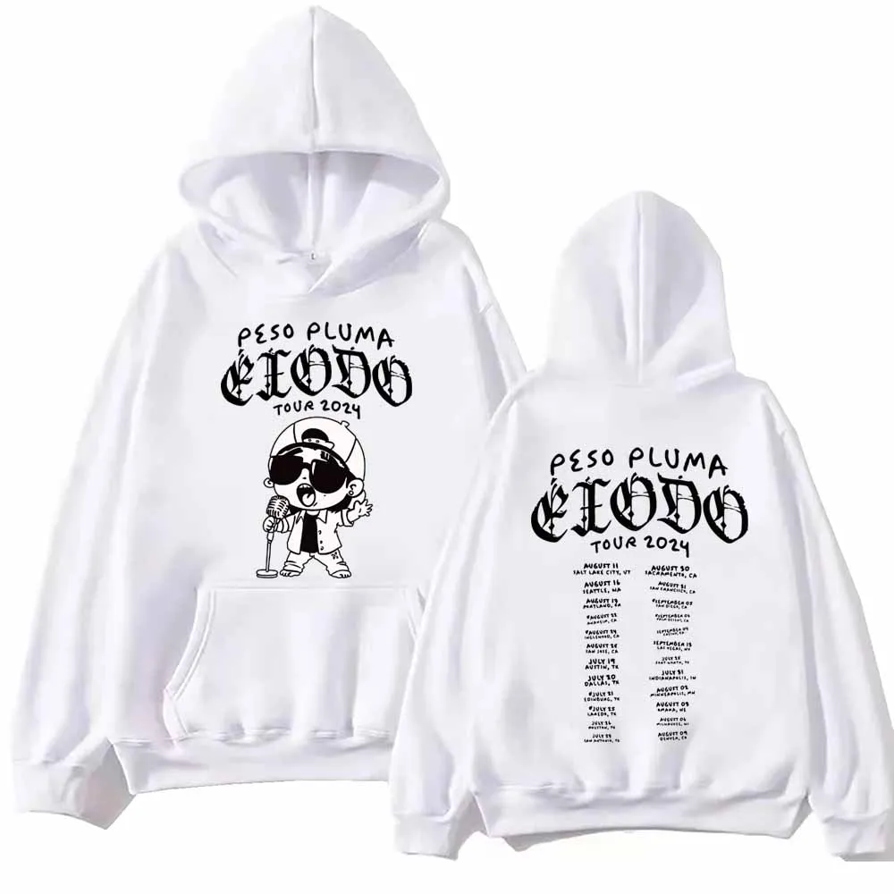 Berat Pluma Exodo Tour 2024 Hoodie Harajuku Hip Hop Pullover atasan populer musik Sweatshirt hadiah penggemar