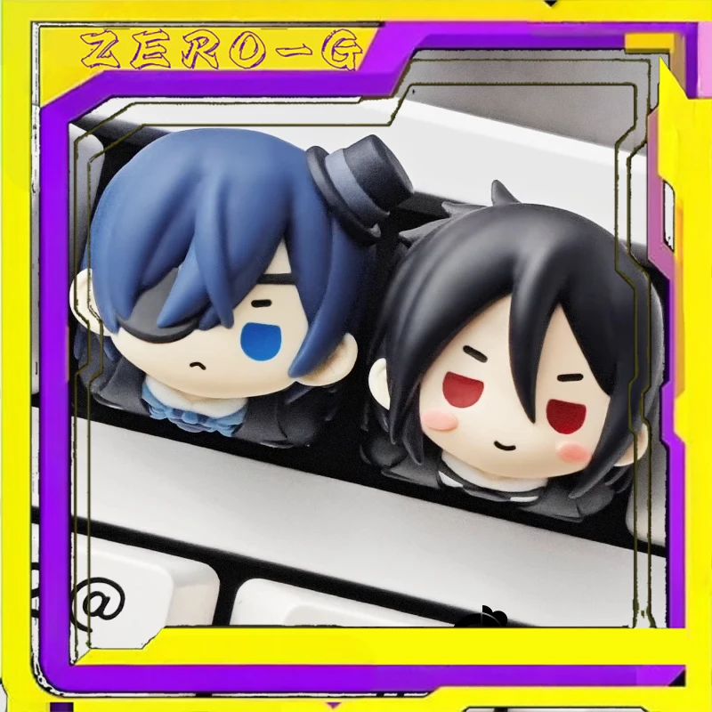 

Black Butler Theme Keycap Cartoon Cute Mechanical Keyboard Resin Cherry R4 Profile Custom Game Office Keycaps Collectibles Gift