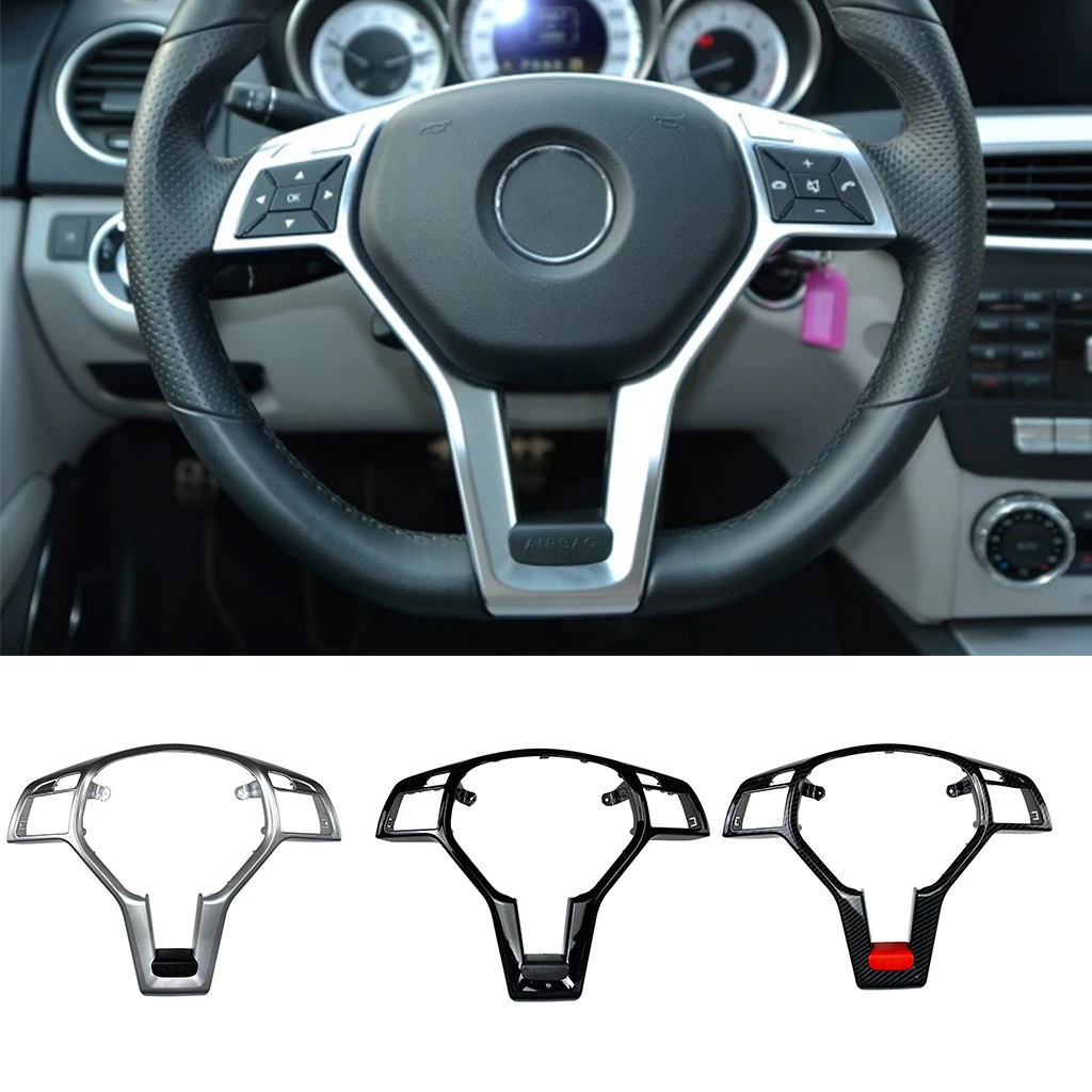 Car Steering Wheel Panel Frame Cover ABS Trim For Mercedes-Benz A C E GLA CLA CLS Class W204 W176 W204 W212 X156 C117
