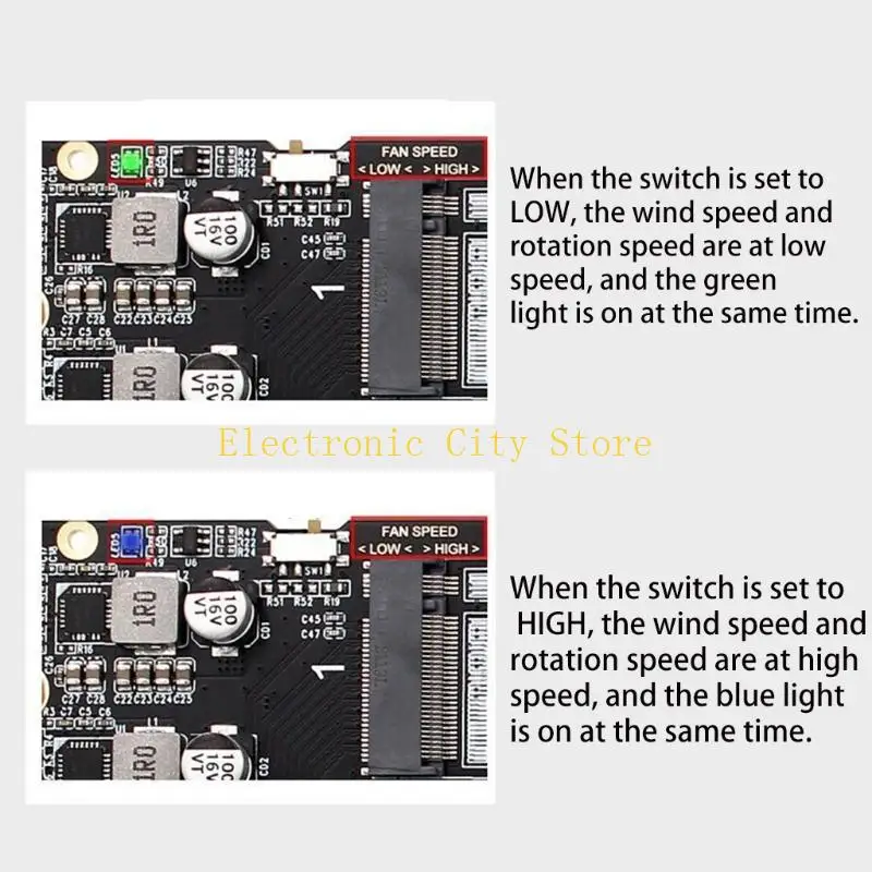 

Four-Disk PCIE4.0 X16 to for M.2 PCIE for RAID Card Expansion Split Card with 2 HU8D