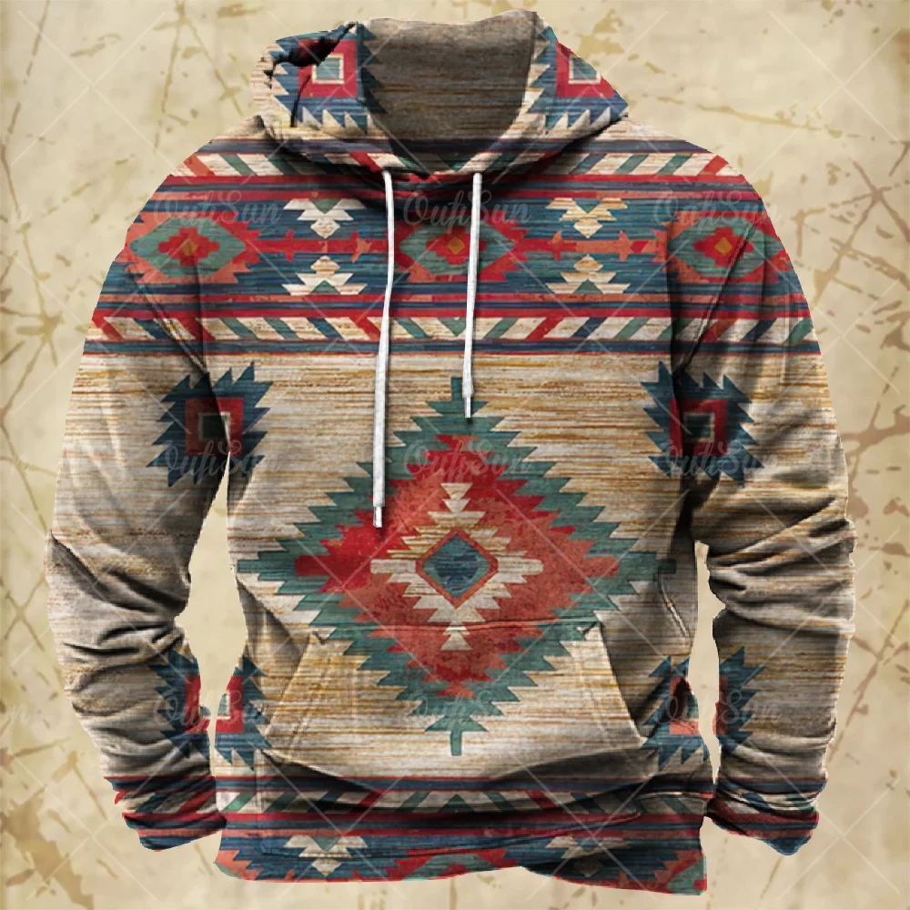 

Vintage Hoodie For Men Harajuku Print Autumn Long Sleeve Sweatshirts Oversized Y2k Clothing Men's Hoodies Fashion Streetwear