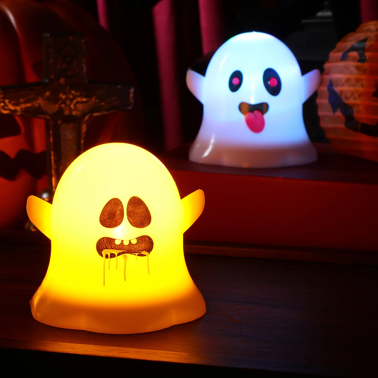 

LED Tealight Candles Ghost Lamp Nightlight Creative Bedside Fireplace Cute Lamps for Bedroom