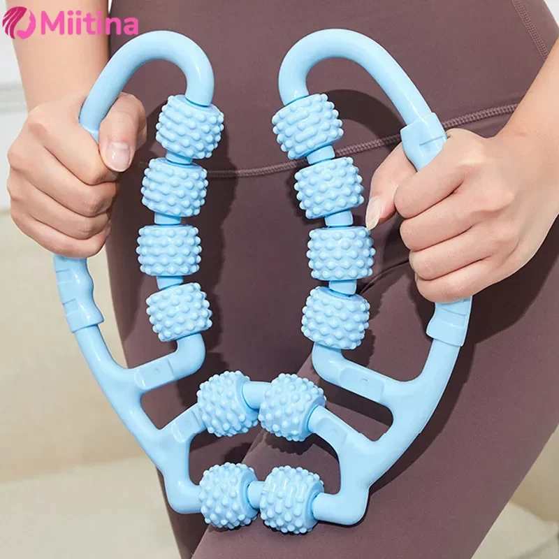 

12 Wheel Leg Roller Ring Leg Clamp Roller Lower Leg Ring Clamp Leg Massager Yoga Massage Tool Health Masajeadora Muscular