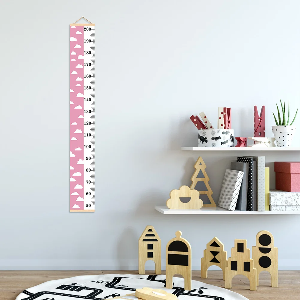

Height Growth Chart Wall Sticker Waterproof Canvas Growth Chart For Nursery Room Decor Wood Hanger