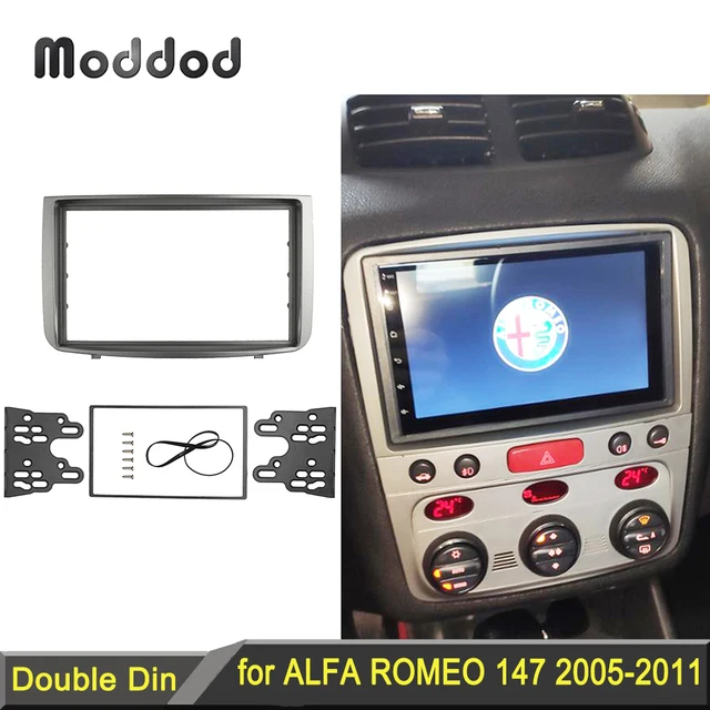 Double Din Facia dla Alfa Romeo 147 Radio DVD Stereo CD Panel Dash Montaż Instalacja Wykończenie Fascia Kit Face Frame Bezel