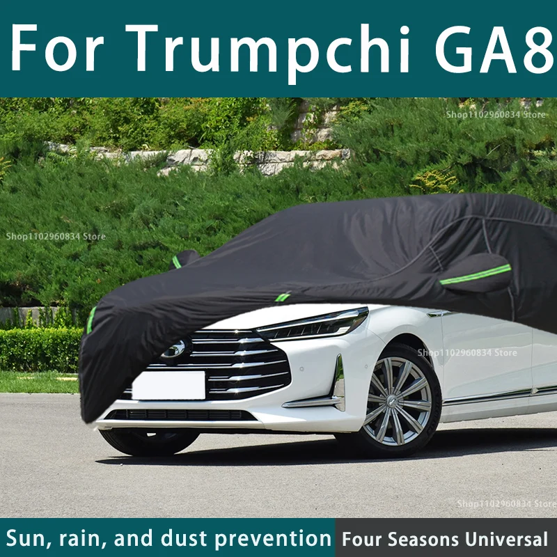 

For Trumpchi GA8 Full Car Covers Outdoor Uv Sun Protection Dust Rain Snow Protective Anti-hail Car Cover Auto Black Cover