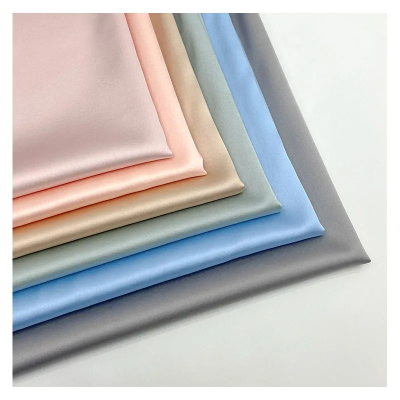 19Mm Silk Elastic Satin Clothing Fabric Silky Smooth Skin-friendly Suitable for Dresses Pajamas Scarves Home Textiles Fabrics