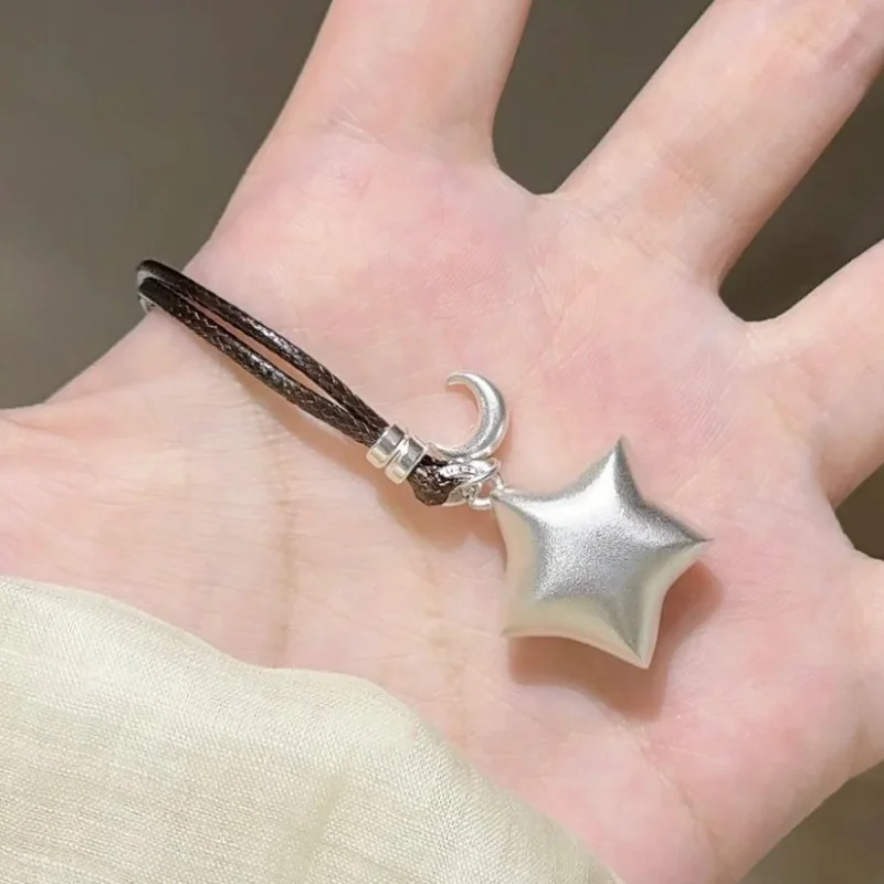 

Origami Star Sweater Chain Star and Moon Companion Long Five-Pointed Star Necklace Women's Pendant Accessory Collarbone Chain Wo