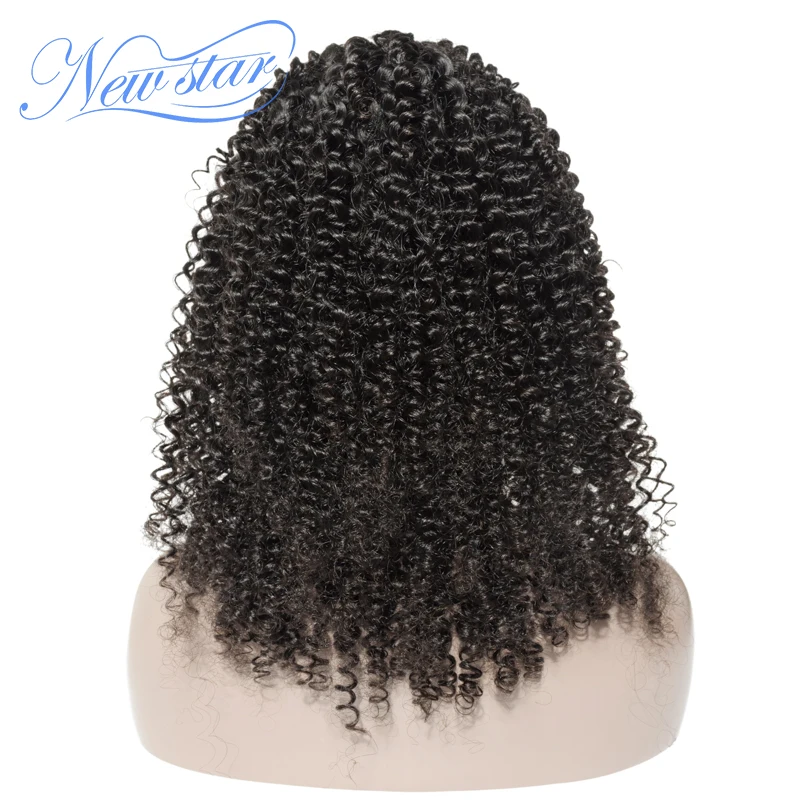 HD Lace Frontal Wig Kinky Culry 200Density Brazilian Afro Curly 5x5 Closure Wig New Star Virgin Hair Transparent 4x4 Lace Wig