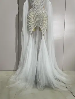 8 best sales فستان طويل مزين باللؤلؤ - №7