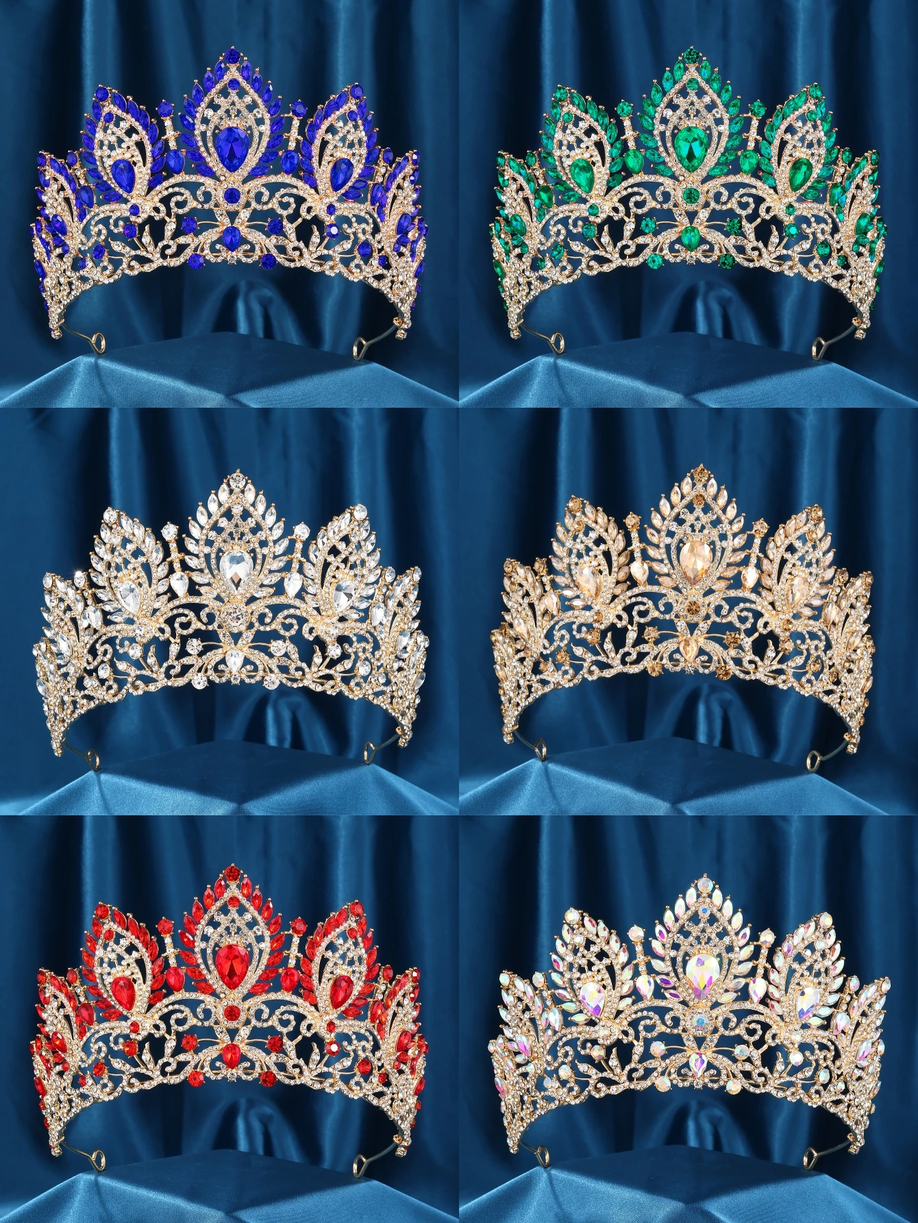 

Модные больше цветов, хрустальные свадебные тиары, короны для женщин, невеста, королева, принцесса, диадемы, свадебные аксессуары для волос