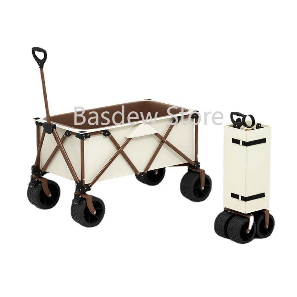 

Outdoor Camp Car Trailer Portable Picnic Large Trolley Foldable Push Up Camper Stall Cart