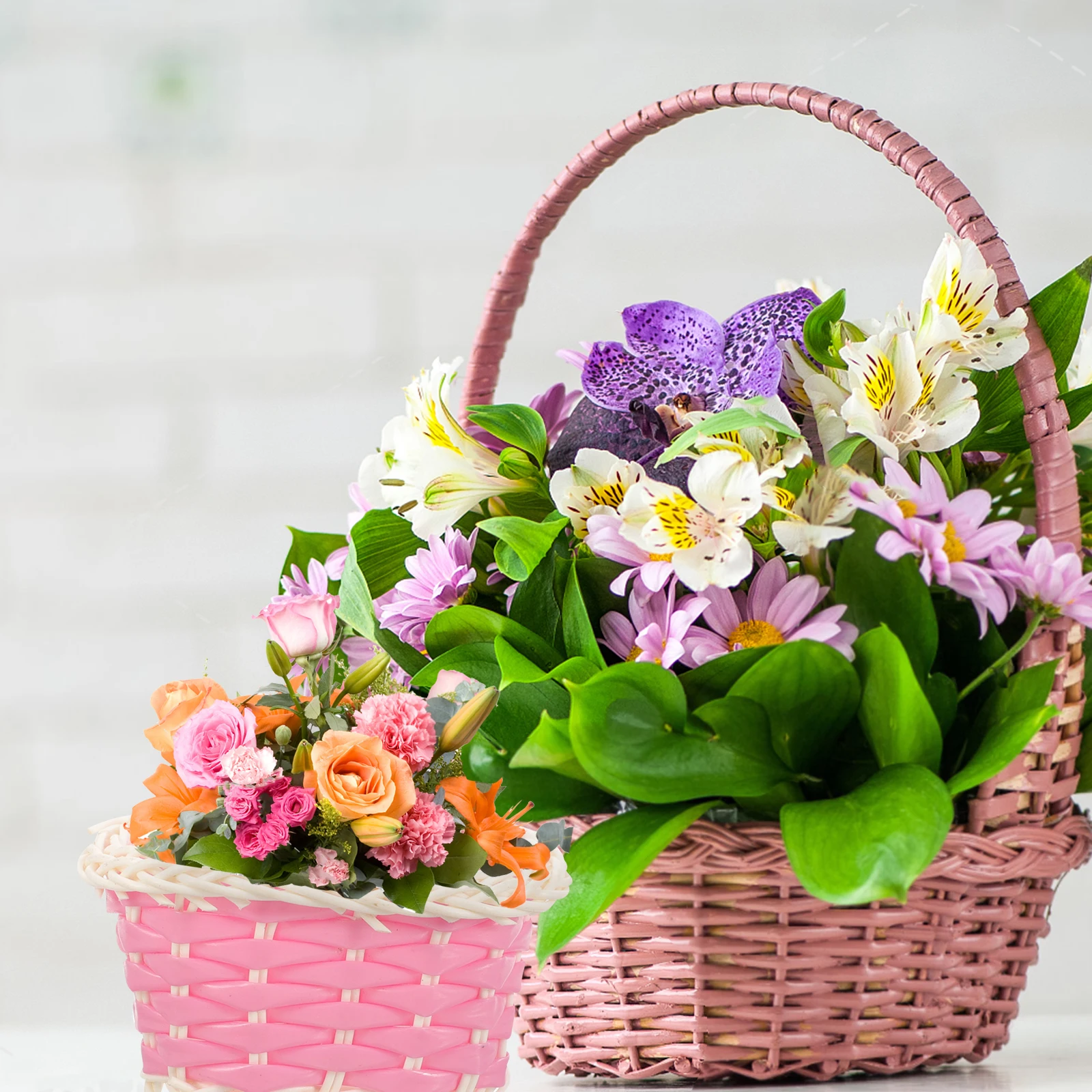 

5pcs Mini Woven Baskets Miniature Floral Photo Prop Rustic Storage Decoration Basket For Wedding