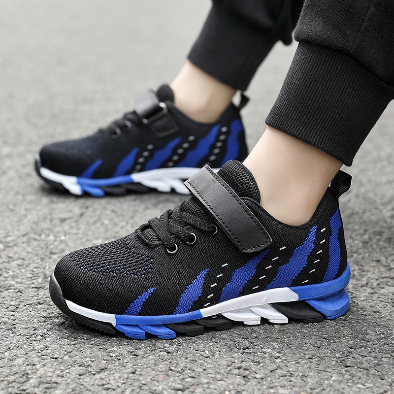 

New Children Sneakers for Boys Mesh Breathable Running Sport Shoes Blade Sole Non-slip Kids Fashion Walking Shoes Tenis Infantil