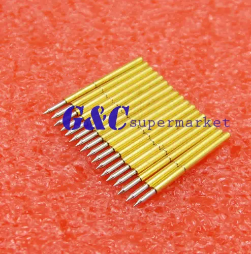 

100Pcs P75-B1 Dia 1.02mm Length 15.85mm 100g Spring Test Probe Pogo Pin Tool