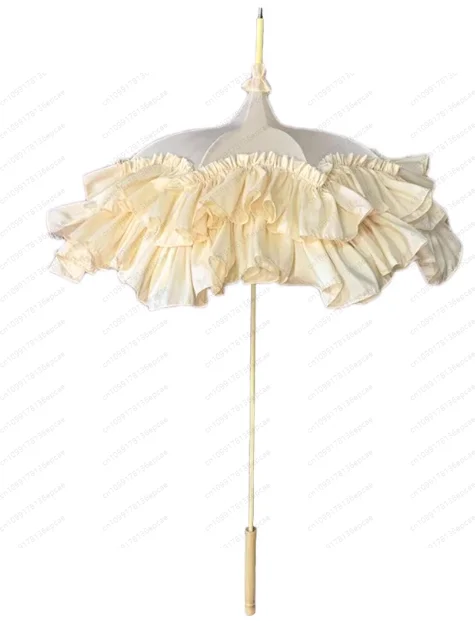 

Girl Sharon antique long handle handmade parasol lo umbrella European wedding photography props
