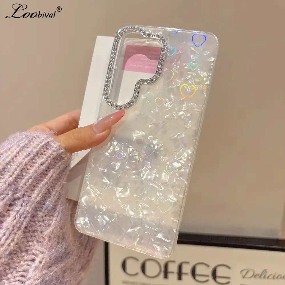 Aurora Liebesherz Schmetterling Hülle für Samsung Galaxy S26 S25 Ultra S24 Plus S23 FE A55 A56 A16 A54 A35 Laser-Muster Cover