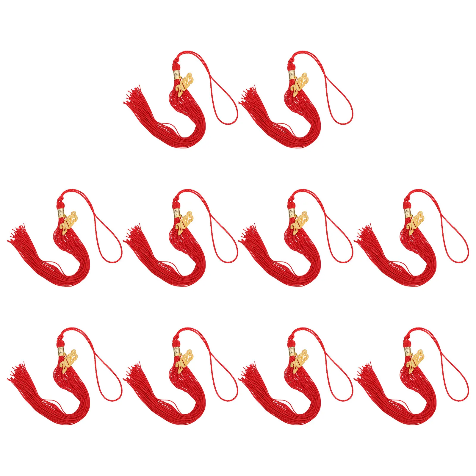 

10 Pcs Graduation Tassel Decoration Year Labels for Hats Cap Decorations Gifts Charms Polyester Accessory Accessories