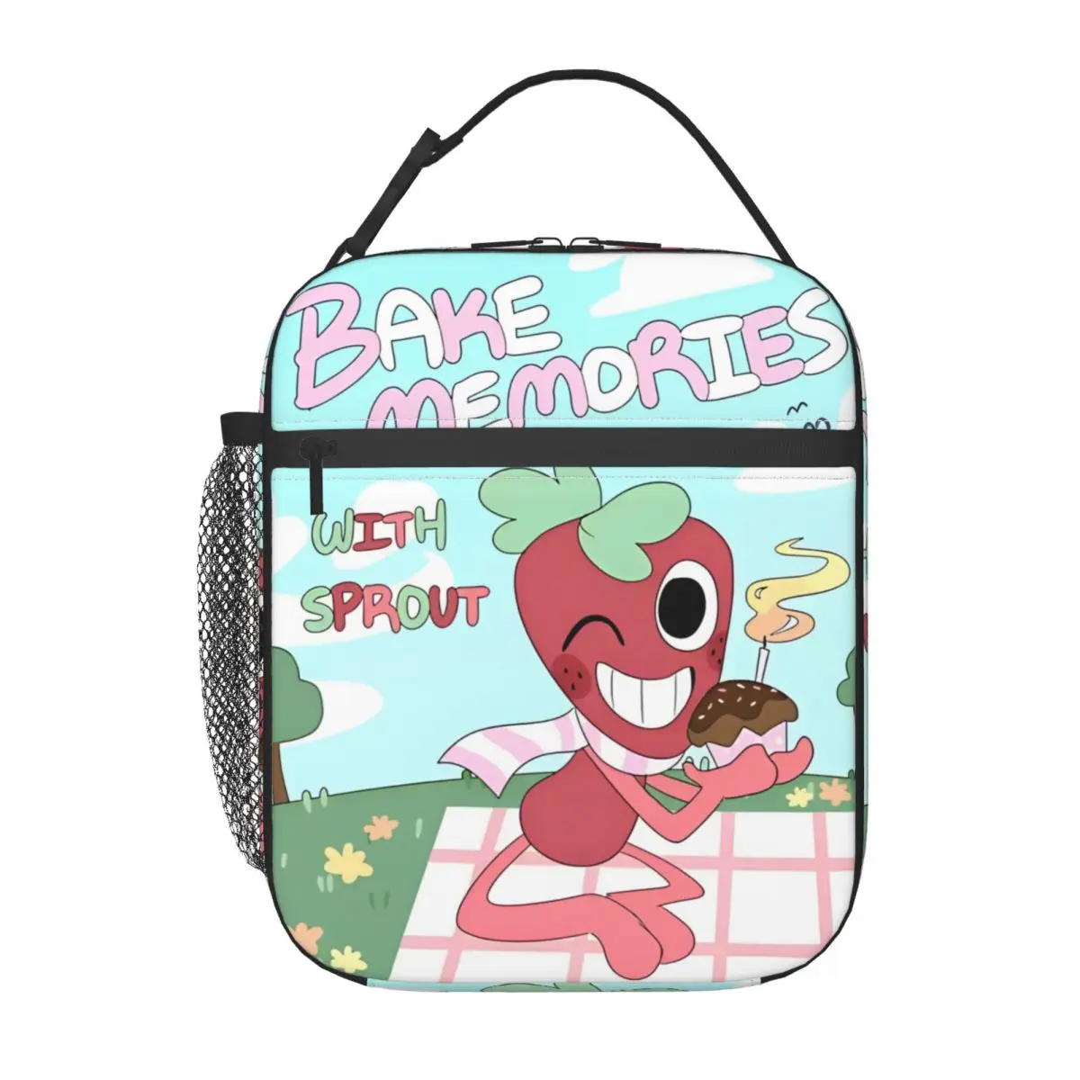 Dandy's World Insulated Lunch Bag Strawberry Cartoon Food Container Portable Thermal Cooler Lunch Boxes For School Office