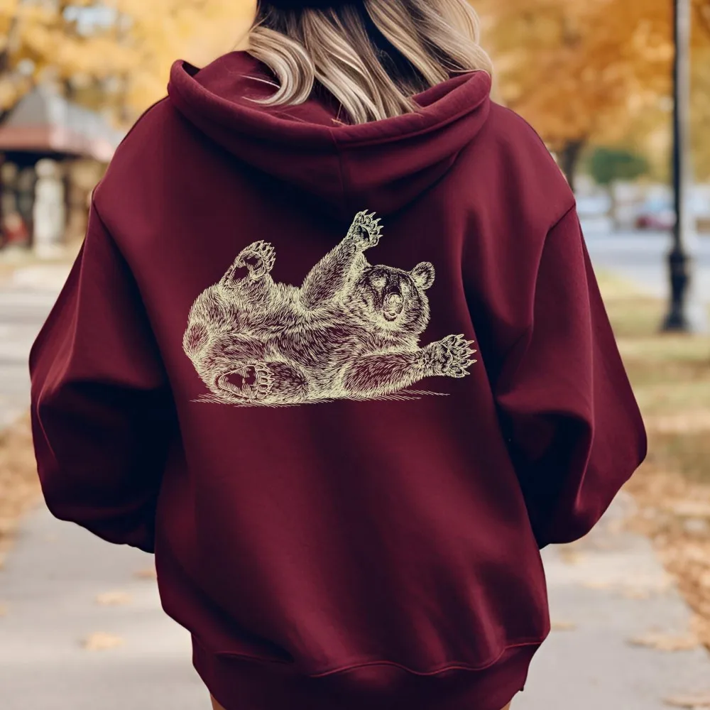 Respect the Local Wildlife Hoodie, Bear Hoodie, Granola Girl Forest Animal Sweatshirt Camping Lover Gift