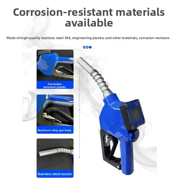 Diesel Fuel Nozzle, Electronic LCD 1 Inch 25 Jump Shut Off High Flow Refueling Gun for Diesel Oil and Fueling