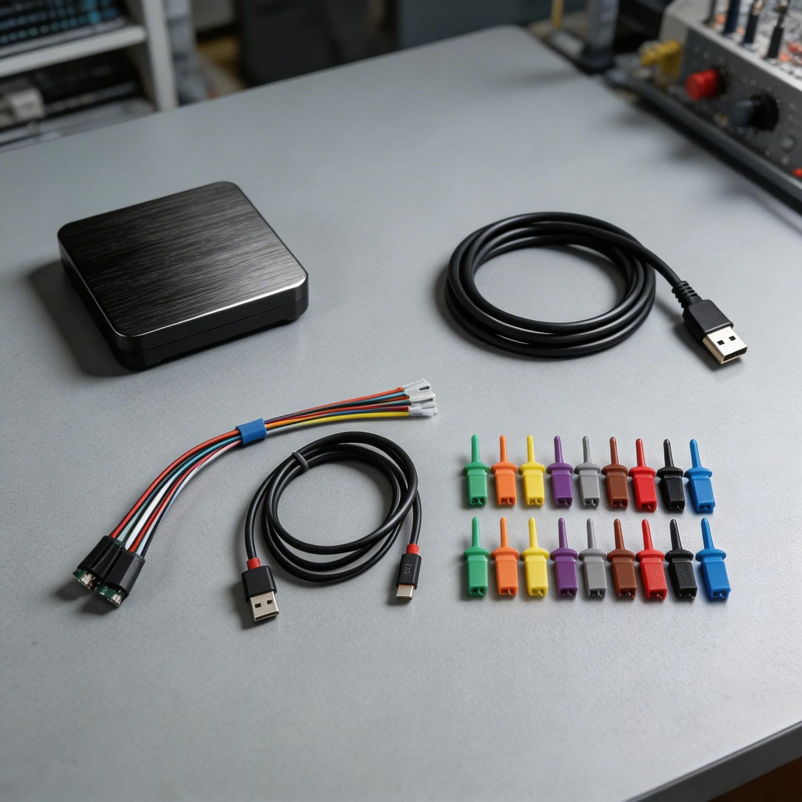 

16 Channels DSLogic 100M Adjustable Threshold 0-5V ESD Protection Export CSV VCD Gnuplot 16 Channel Logic Analyzer Device